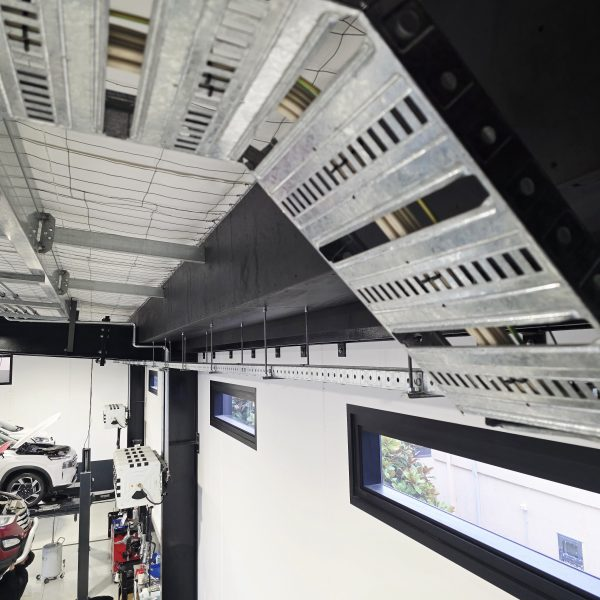 Commercial cable tray installation